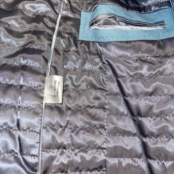 Gorgeous Calvin Klein Ice Blue Single Breasted Long Coat Medium Winter Classic - Picture 8 of 10